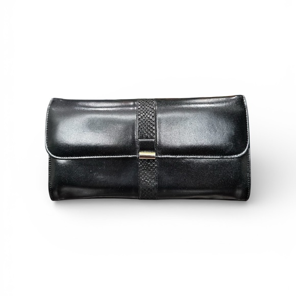 Bally Handbags - Vintage Bally Dark Navy Leather Clutch – Mid-Century